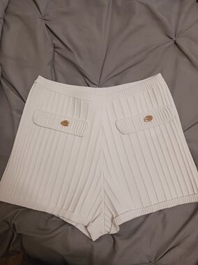 Retrofete Andrina Bandage Knit White Shorts sz Small